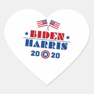 Sticker Cœur Biden Harris 2020