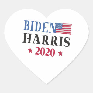 Sticker Cœur Biden Harris 2020
