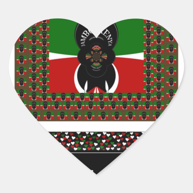 Sticker Cœur Bienvenue sur Magical Kenya : Hakuna Matata (Devant)