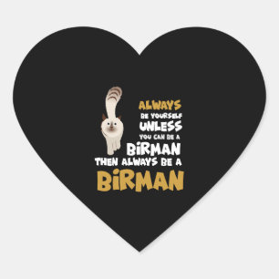 Sticker Cœur Birman Cat