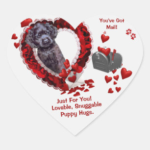 Sticker Cœur Black Cocker Spaniel #2 - Vous avez un design de c