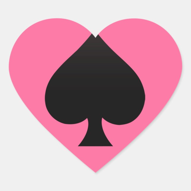 Sticker Cœur Black Spade - Costume Cartes, Poker, Speer (Devant)