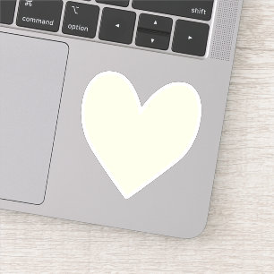 Sticker Coeur blanc antique