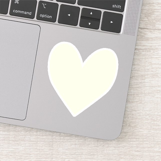 Sticker Coeur blanc antique (Détail)