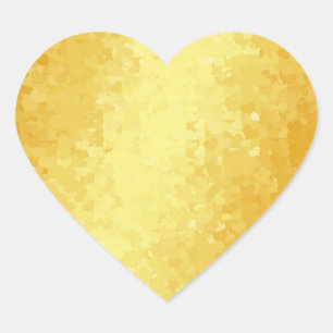 Sticker Cœur Blank Modèle Glamour Gold Look Coeurs