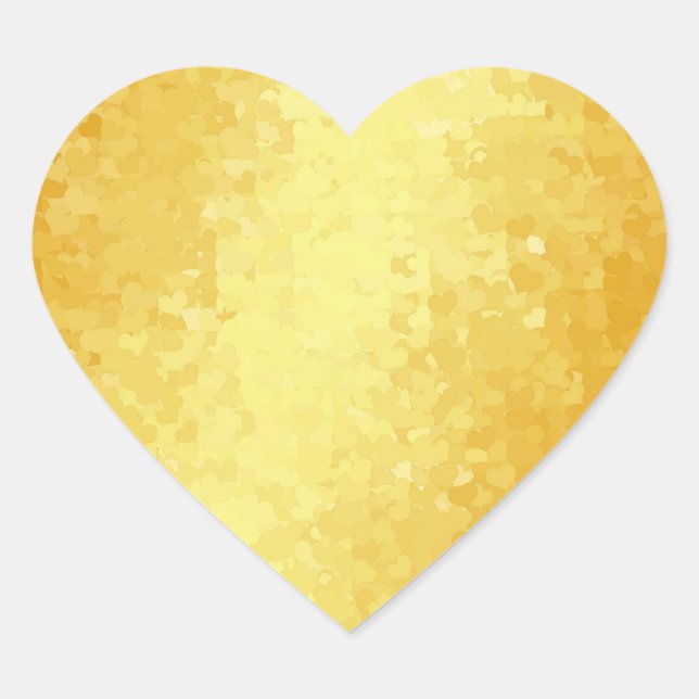 Sticker Cœur Blank Modèle Glamour Gold Look Coeurs (Devant)