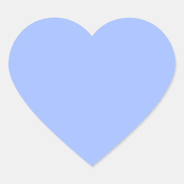 Sticker Cœur Bleu pastel (couleur uni) (Devant)