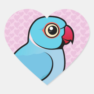 Sticker Cœur Blue Indian Ringneck
