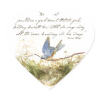 Bluebird on Branch Inspiration poem Aquarelle