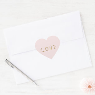 Sticker Cœur Blush Rose Gold Parties scintillant Love