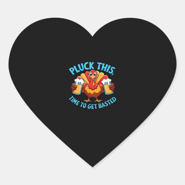 Sticker Cœur Bon Temps Joyeux Thamksgiving classique T-shirt (Devant)