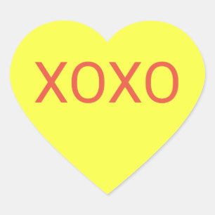 Sticker Cœur Bonbon de coeur jaune