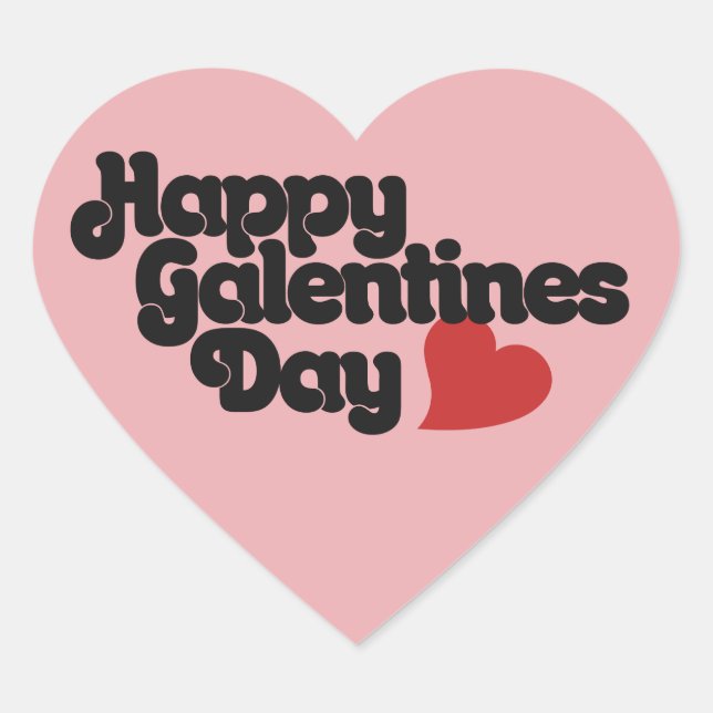 Sticker Cœur Bonne fête des Galentines (Devant)