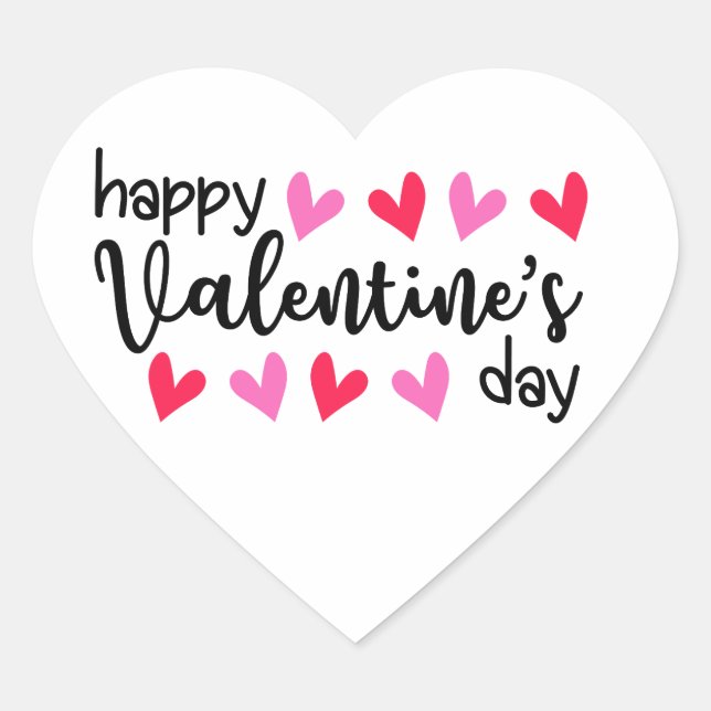 Sticker Cœur Bonne Saint Valentin (Devant)