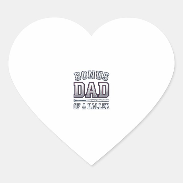 Sticker Cœur Bonus Dad of a Baller Vintage Sports Shirt Design_ (Devant)