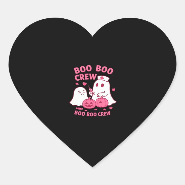 Sticker Cœur Boo Boo Infirmière d'équipage Funny Halloween Infi (Devant)