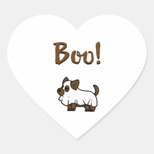 Sticker Cœur Boo Halloween