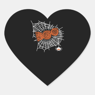 Sticker Cœur Boo Spider Web Funny mignon Spider Web Graphique