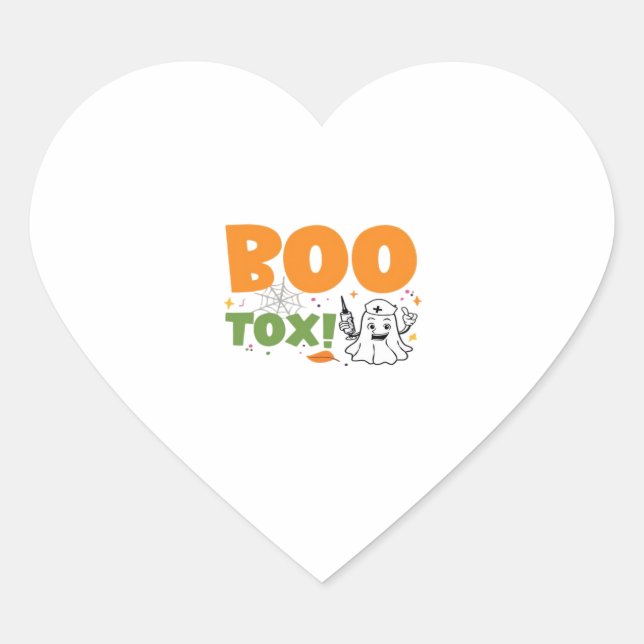 Sticker Cœur BOO Tox Injecteur Injecteur Remplissant Botox Dysp (Devant)