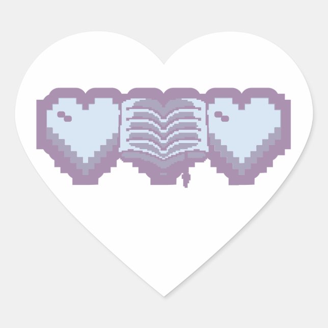 Sticker Cœur Book Love (Devant)