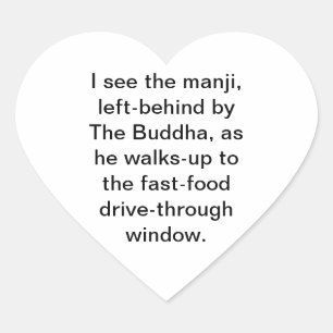 Sticker Cœur Bouddha manji fast-food Hankamer Artjunkhaus Splas