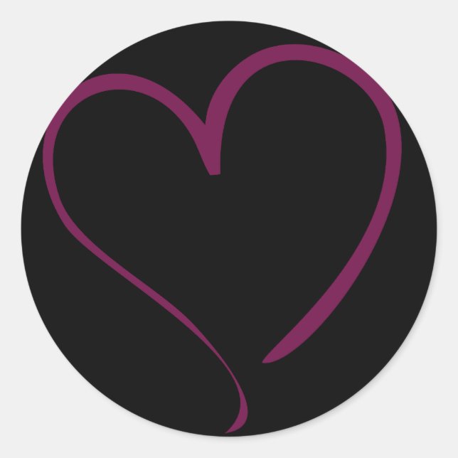 Sticker Coeur Bourgogne - Choisissez Couleur! (Devant)