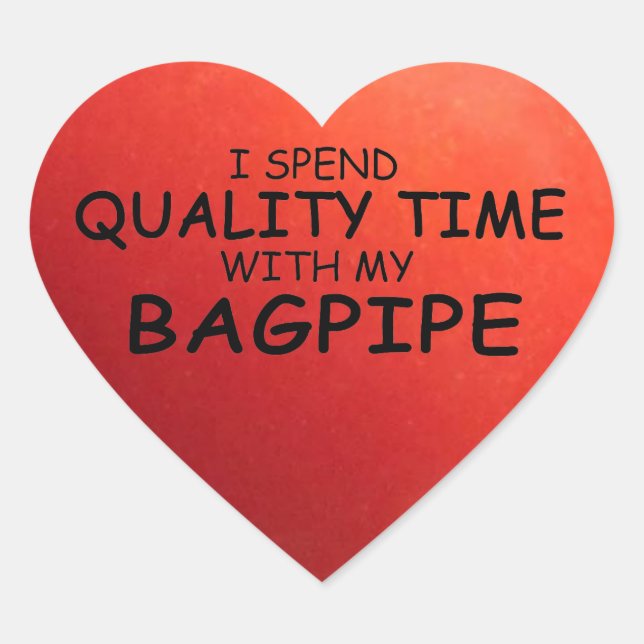 Sticker Coeur Bouton Temps Qualité (Devant)