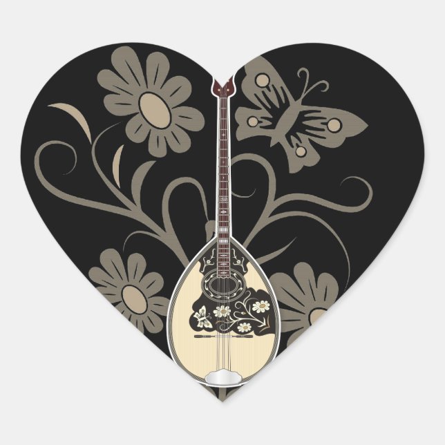 Sticker Cœur Bouzouki (Devant)