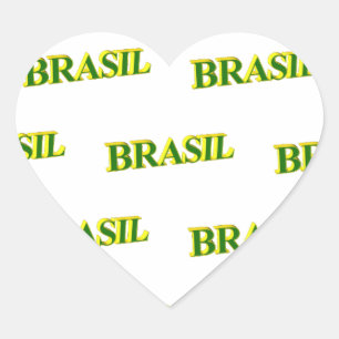Sticker Cœur Brasil 3D