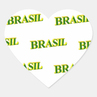 Sticker Cœur Brasil 3D