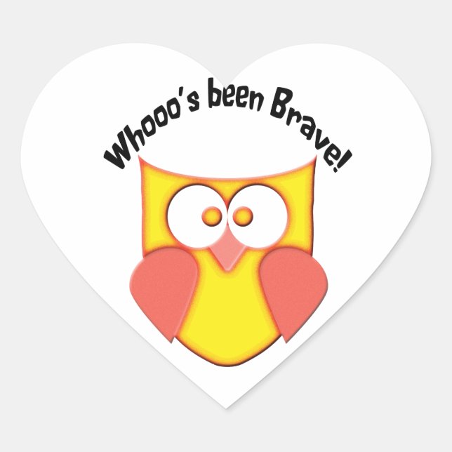 Sticker Cœur Bravery Cute Owl (Devant)