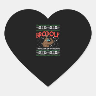 Sticker Cœur Brodolf In mask Muscle Workout Gym Ugly Xmas