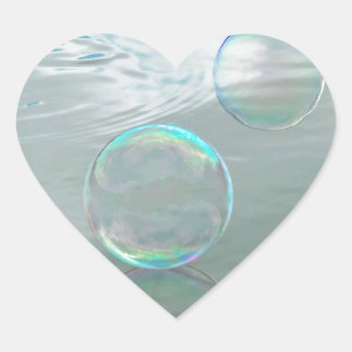 Sticker Cœur Bulle, Bleu