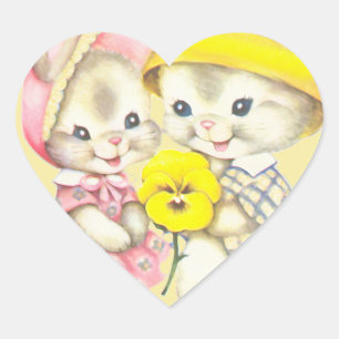 Sticker Cœur Bunny Girl+Boy