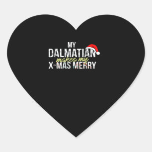 Sticker Cœur Cadeau dalmate Ma Dalmatienne Rend Joyeux Mes X-m