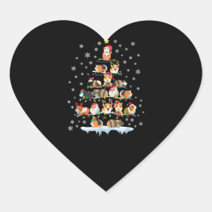 Sticker Cœur Cadeau de Noël aux cochons de Guinée