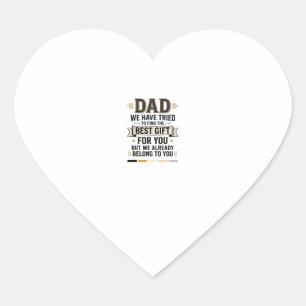 Sticker Cœur Cadeau de papa le meilleur vous appartient Vintage