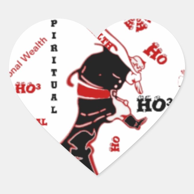 Sticker Cœur Cadeau Père Noël Secret - Prospérité et Richesse (Devant)