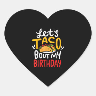 Sticker Cœur Cadeau Taco Anniversaire Cinco De Mayo