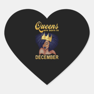Sticker Cœur Cadeaux d'anniversaire   Les Reines Sont Nées En D