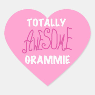 Sticker Cœur Cadeaux de T-shirts rose Grammie absolument géniau