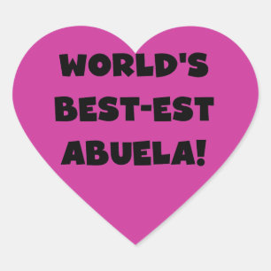 Sticker Cœur Cadeaux noirs et blancs du Meilleur-est Abuela du