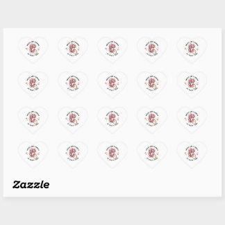 Sticker Cœur Calcomanía, Forma Corazón con frase motivacional 