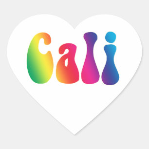 Sticker Cœur Cali teignent en nouant l'autocollant hippie de