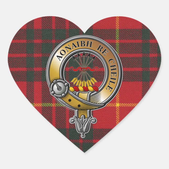 Sticker Cœur Cameron Tartan (Devant)