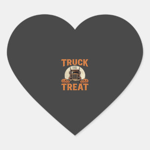 Sticker Cœur Camion ou Traiter Halloween Conception de semi-rem