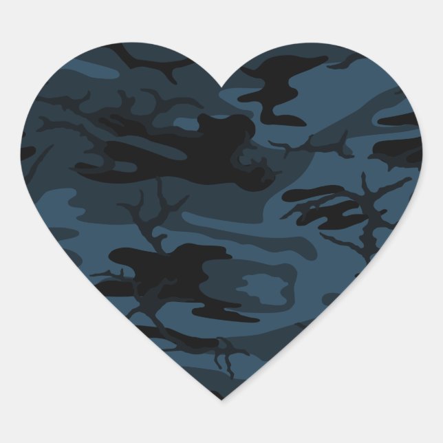 Sticker Cœur Camo de l'ombre (Devant)