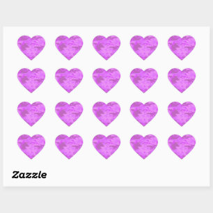 Sticker Cœur Camouflage violet clair