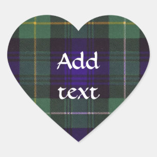 Sticker Cœur Campbell de tartan d'écossais d'Argyll