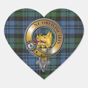 Sticker Cœur Campbell Tartan & Badge